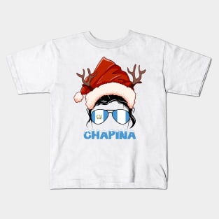 Guatemala girl, Chapina Christmas gift , Regalo Navidad Guatemala Kids T-Shirt